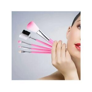 NWT 5 Pcs Pink Pro Makeup Brush Set  Eyeshadow, Eyebrow, Blush Brushes